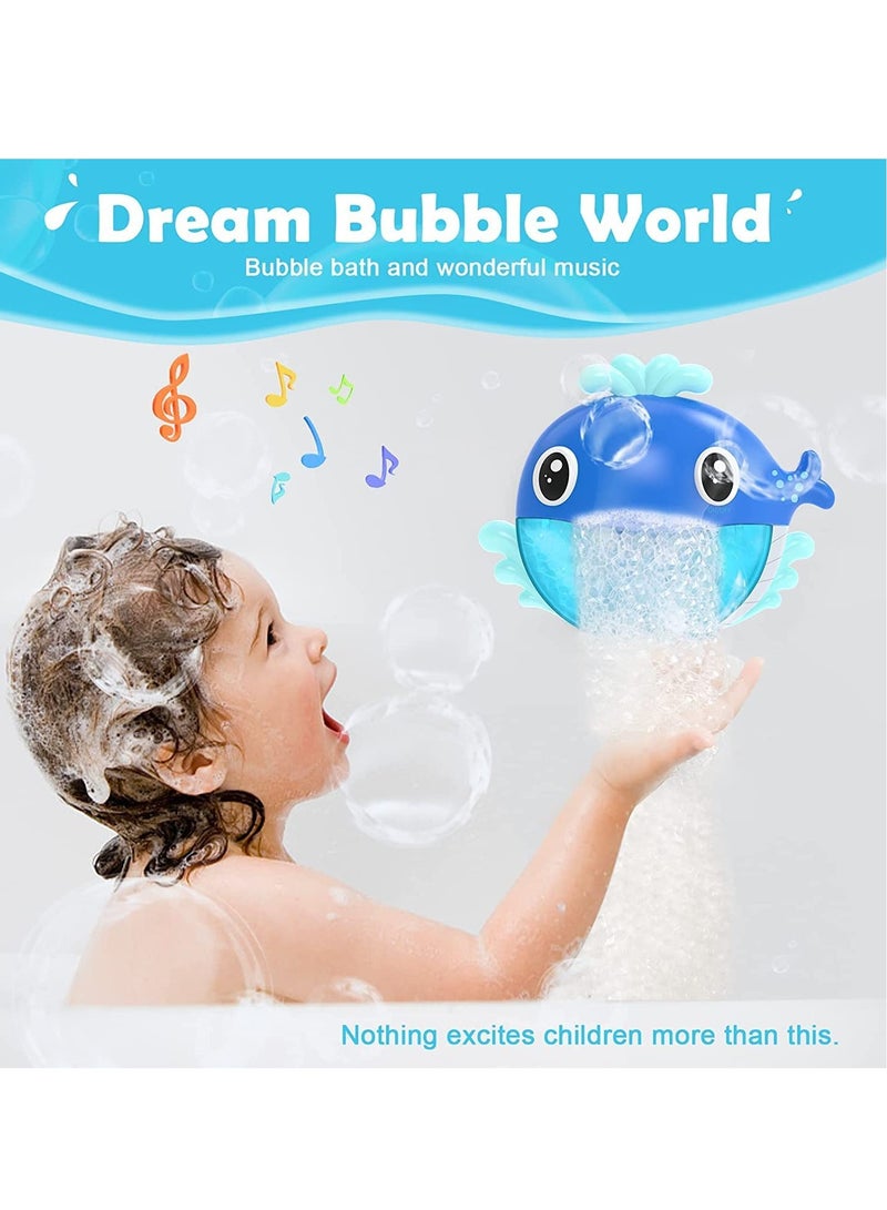 SOLARAE Bath Toys Bath Bubble Maker Bathtub Bubble Machine Whale Bath Time Toys for Toddlers 1000+ Bubbles Per Minute 12 Children’s Songs Baby Shower Toy Gift for Kid Girl Boy - Image 4