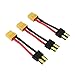 OliYin 3pcs Compatible with TRX Male to XT60 Female Connector Adapter Cable 14awg 196in RC Charger LiPoPack of 3 - Image 2