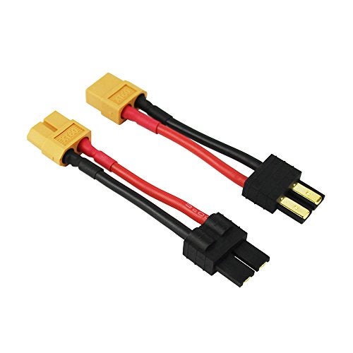 OliYin 3pcs Compatible with TRX Male to XT60 Female Connector Adapter Cable 14awg 196in RC Charger LiPoPack of 3 - Image 5