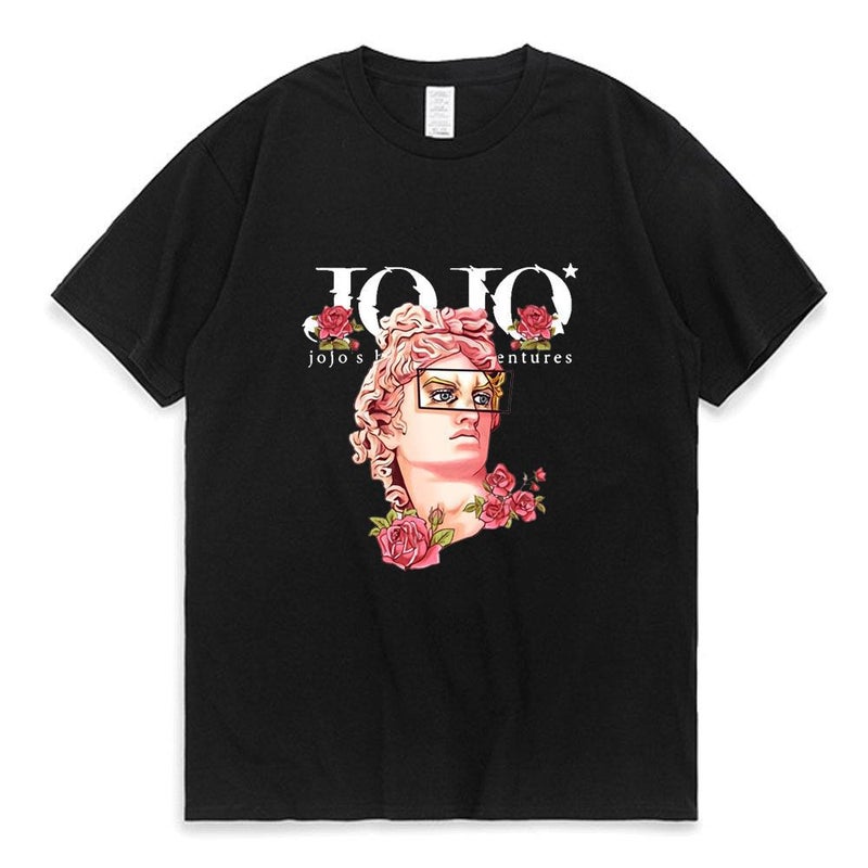 Jojo Bizarre Anime Vintage Casual Unisex Tee Black