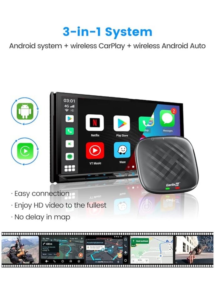 Carlinkit - Carlinkit Android 13 CarPlay Ai Box, 6GB+64GB, Ultra Series with Powerful Qualcomm Octa-core, Comes with Android Auto CarPlay & Google Play, Only for Factory Wired CarPlay Cars. - Image 1