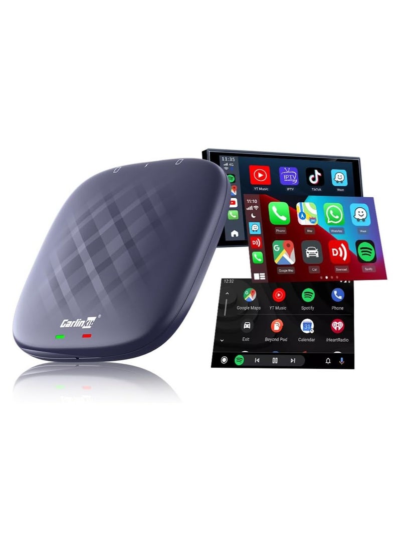 Carlinkit - Carlinkit Android 13 CarPlay Ai Box, 6GB+64GB, Ultra Series with Powerful Qualcomm Octa-core, Comes with Android Auto CarPlay & Google Play, Only for Factory Wired CarPlay Cars. - Image 1