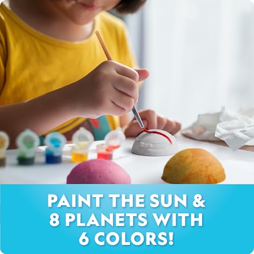 Blue Marble National Geographic Magnetic Solar System Painting Kit – 3D Magnet Making Kit, Paint 8 Planets & The Sun, Craft Kit with Paints, Brushes, Magnets & More, Kids Art Kit, DIY Magnets - Image 3