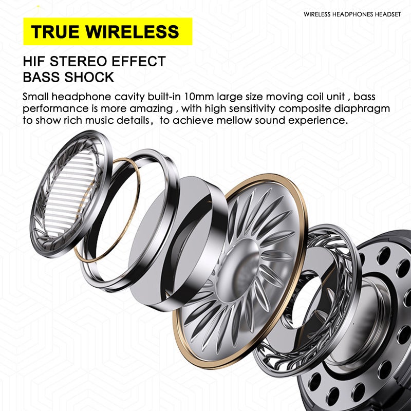 True Wireless Headphones White - Waterproof Sweatproof In-ear Headphone for Outdoor Sports - Image 5