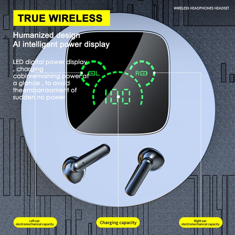 True Wireless Headphones White - Waterproof Sweatproof In-ear Headphone for Outdoor Sports - Image 3