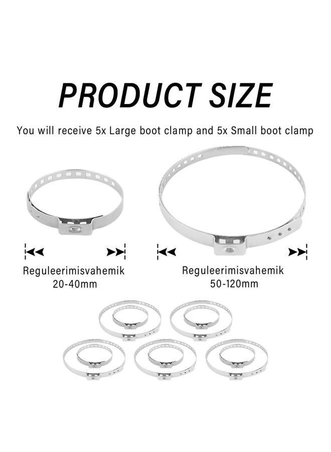 Salior 10PCS CV Boot Clamps Kit,Stainless Steel CV Axle Boot Clamp Tool,Adjustable CV Boot Banding Tool for Car Accessories Replacement - Image 2