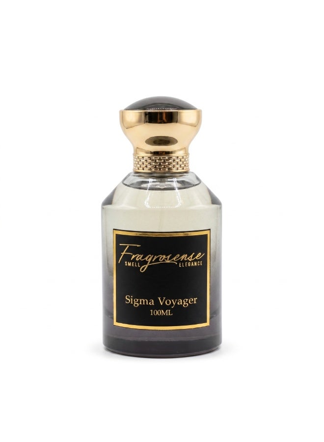 Sigma Voyager Eau de Parfum for Men 100ml, Long Lasting French Luxury Fragrance, Citrus Fresh Spicy Woody Aromatic Fruity Scent, Bold Adventure Signature Cologne, Daily Wear Gift for Men