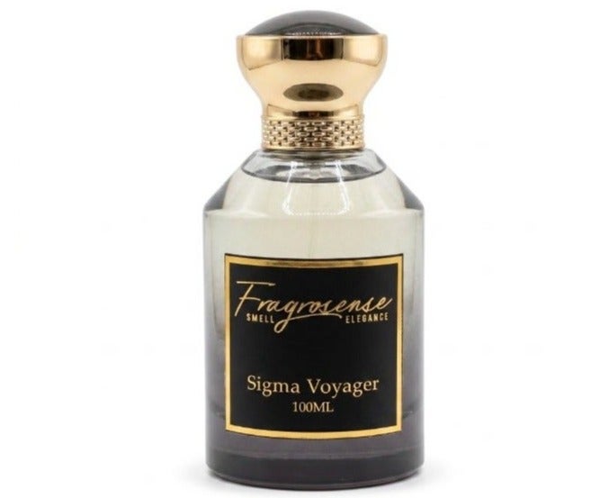 Fragrosense عطر سيغما فويجر للرجال 100 مل، عطر فرنسي فاخر يدوم طويلاً، رائحة حمضية منعشة حارة خشبية عطرية فواكه، كولونيا مغامرة جريئة، هدية يومية للرجال - Image 1