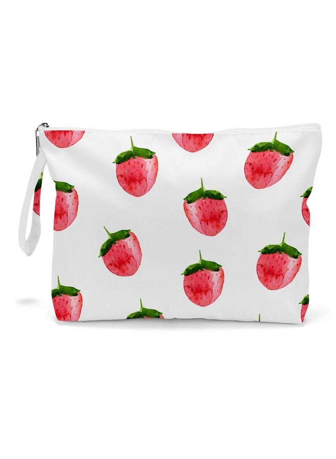 Fokongna حقيبة فوكوانغنا الرطبة حقيبة رطبة وجافة حقيبة شاطئ حقيبة رطبة لملابس السباحة حقيبة سفر حقيبة مكياج حقيبة أدوات النظافة مقاومة للماء سعة كبيرة للنساء الفتيات الأمهات الأخوات الأصدقاء حقيبة حفاضات هدايا الفراولة والليمون - Image 1