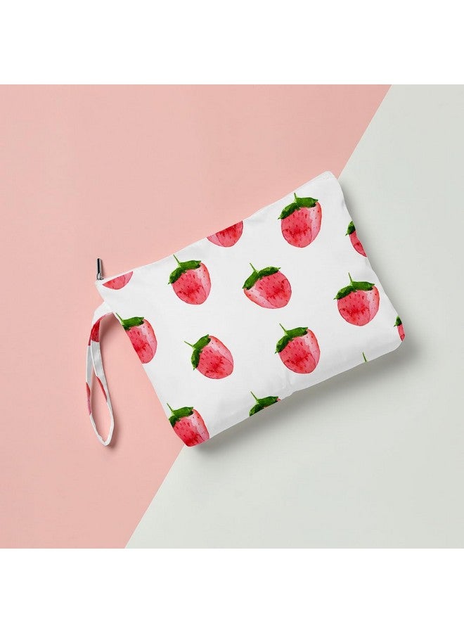 Fokongna حقيبة فوكوانغنا الرطبة حقيبة رطبة وجافة حقيبة شاطئ حقيبة رطبة لملابس السباحة حقيبة سفر حقيبة مكياج حقيبة أدوات النظافة مقاومة للماء سعة كبيرة للنساء الفتيات الأمهات الأخوات الأصدقاء حقيبة حفاضات هدايا الفراولة والليمون - Image 4