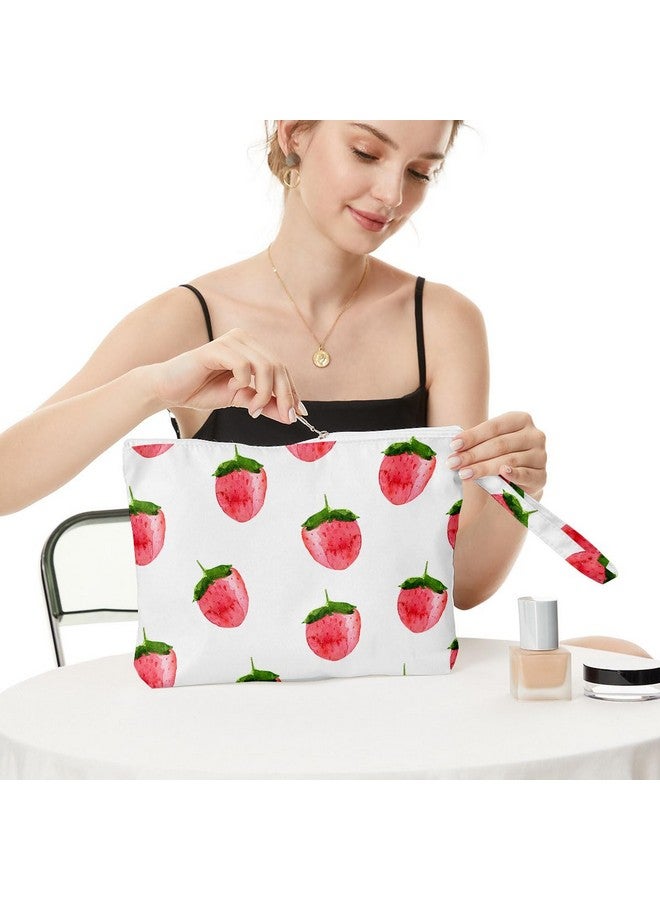 Fokongna حقيبة فوكوانغنا الرطبة حقيبة رطبة وجافة حقيبة شاطئ حقيبة رطبة لملابس السباحة حقيبة سفر حقيبة مكياج حقيبة أدوات النظافة مقاومة للماء سعة كبيرة للنساء الفتيات الأمهات الأخوات الأصدقاء حقيبة حفاضات هدايا الفراولة والليمون - Image 3