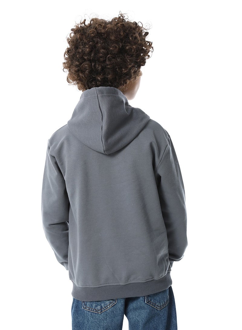 Andora Slip On Fleeced Boys Hoodie _ Dark Grey - Image 3