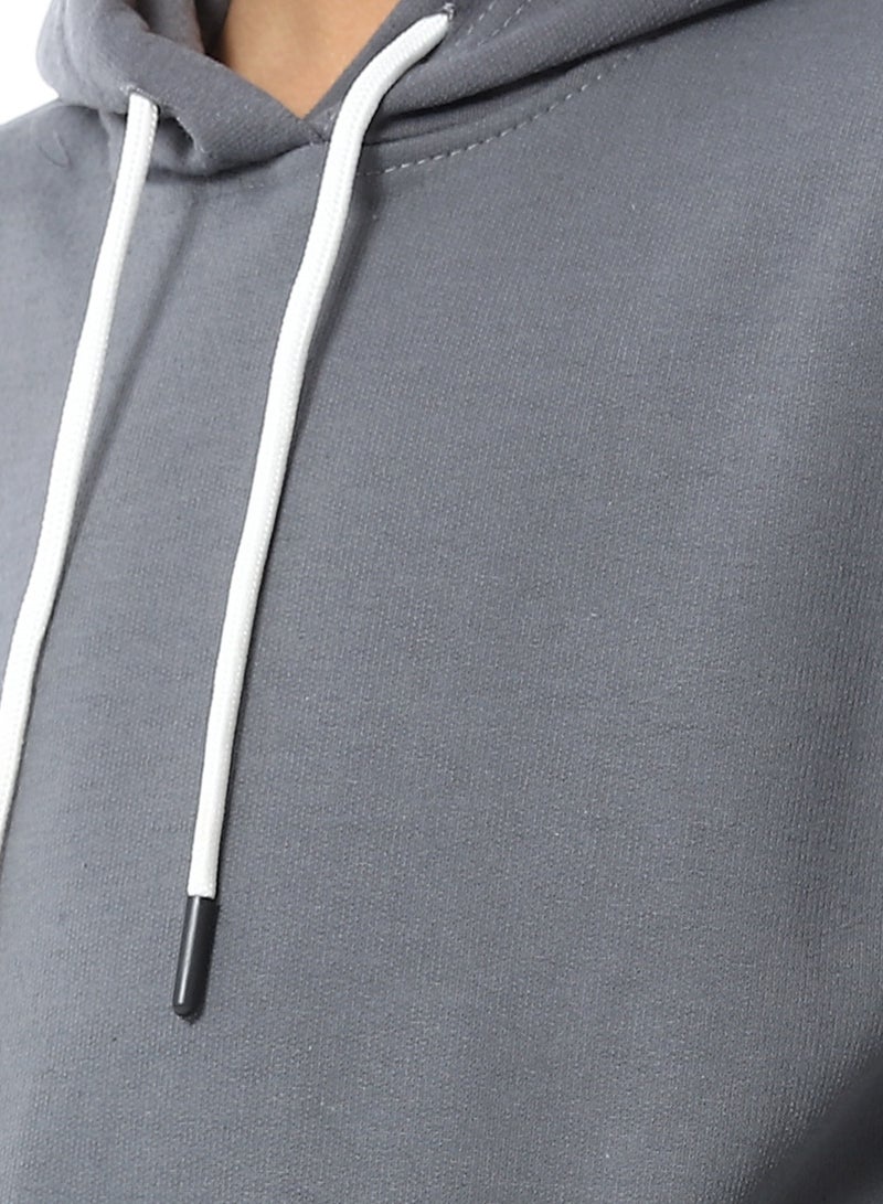 Andora Slip On Fleeced Boys Hoodie _ Dark Grey - Image 4