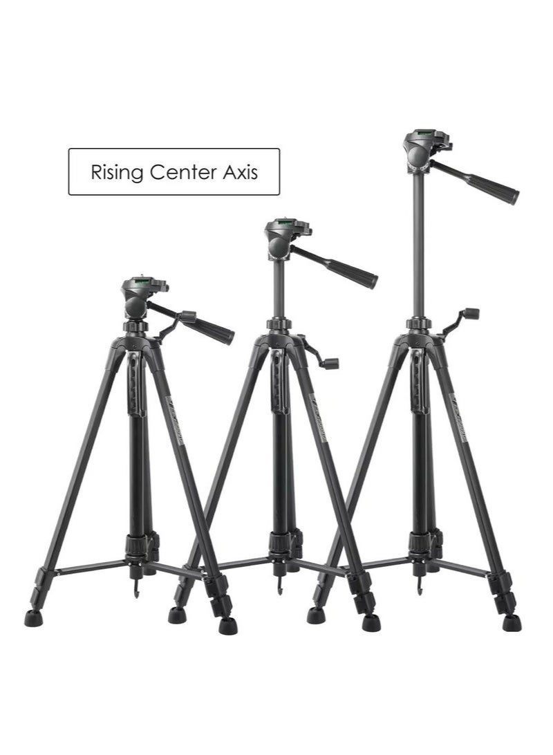 ELTRAZONE WT-3520 140cm Camera Tripod – Lightweight Universal Aluminium Alloy Tripod Stand with 3-Way Pan Head & Quick Release Plate, Extendable 1400MM Tripod with Portable Carry Pouch - Image 2