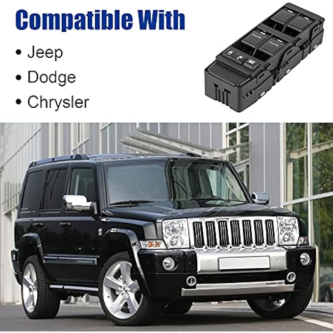 MOJTBE Power Window Switch Master Control Driver Side Front Left For 20062010 Chrysler 300 20112014 Chrysler 200 20072009 Chrysler Aspen 20062010 Dodge Charger 20062010 Jeep CommanderGrand Cherokee - Image 5