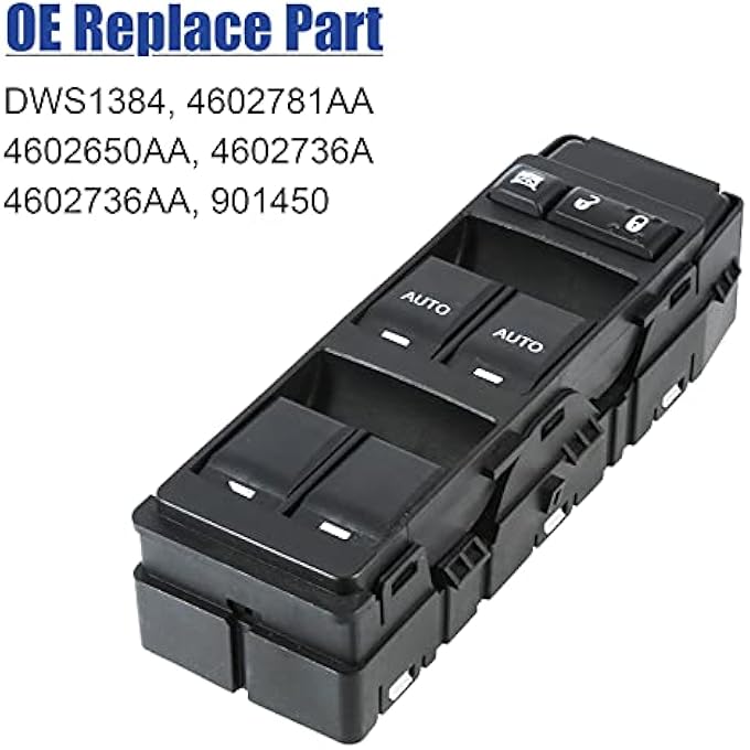 MOJTBE Power Window Switch Master Control Driver Side Front Left For 20062010 Chrysler 300 20112014 Chrysler 200 20072009 Chrysler Aspen 20062010 Dodge Charger 20062010 Jeep CommanderGrand Cherokee - Image 4
