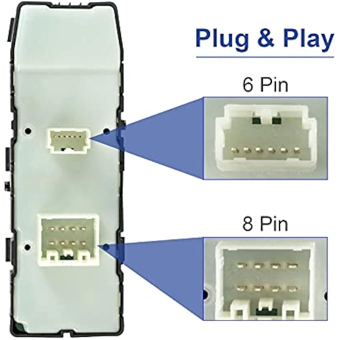 MOJTBE Power Window Switch Master Control Driver Side Front Left For 20062010 Chrysler 300 20112014 Chrysler 200 20072009 Chrysler Aspen 20062010 Dodge Charger 20062010 Jeep CommanderGrand Cherokee - Image 3