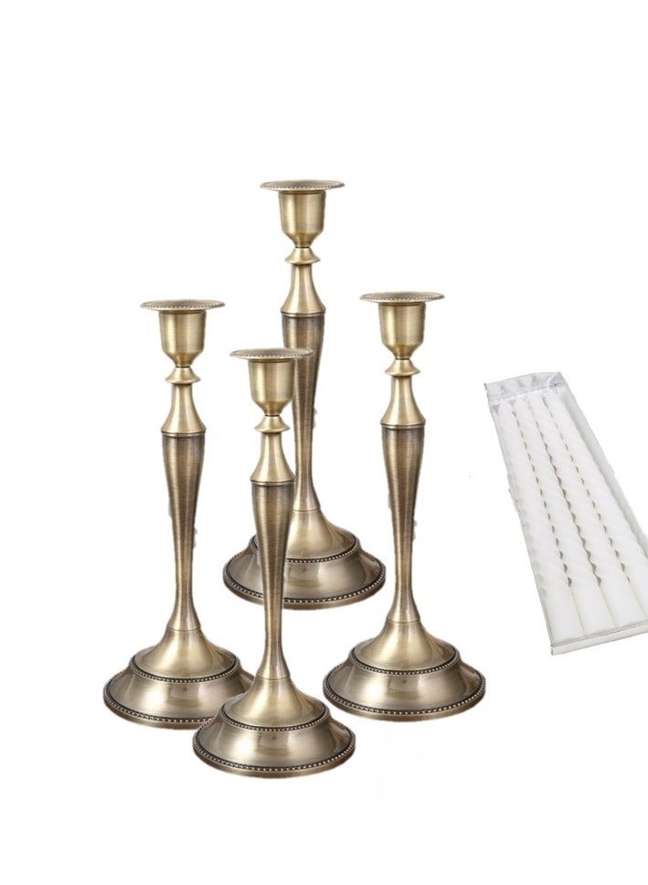 general 5-Piece Decorative Candle Holder For Wedding and Candlelight Dinner Bronze - Image 1