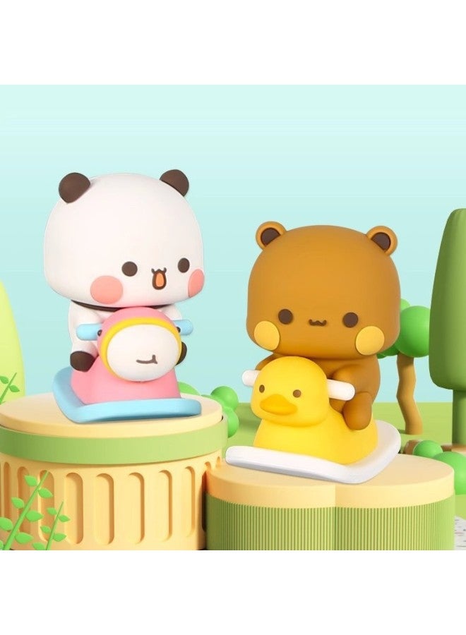 Panda One Two And Cloth Daily Hand-made Blind Box Doll Desktop Cute Trendy Toy Girl Car Ornaments-Color:One And Two Backpacks  - Image 4