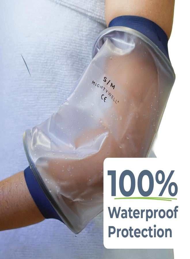Mighty Well غطاء استحمام Mighty Well H2O Shield لخط PICC - غطاء قابل لإعادة الاستخدام ومقاوم للماء لخط الوريد وخط PICC، وواقي للجبيرة والجروح للاستحمام على الذراع العلوي، مقاس كبير/كبير جدًا - Image 2
