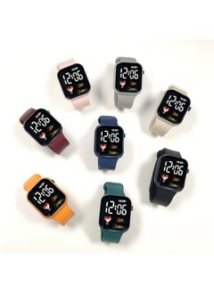 PRO LED Electronic Watch Waterproof Square Digital Touch Screen Couple Student Children Fashion Bracelet - Black  - Image 2