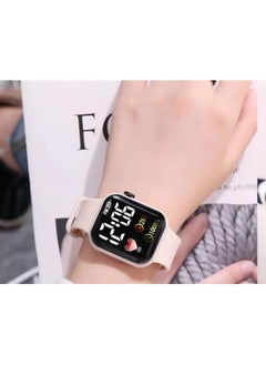 PRO LED Electronic Watch Waterproof Square Digital Touch Screen Couple Student Children Fashion Bracelet - Black  - Image 3