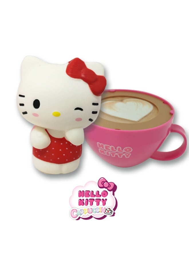 هالو كيتي لعبة هالو كيتي كابتشينو الإسفنجية، شخصية ناعمة بطيئة الارتفاع لتخفيف التوتر - Image 1