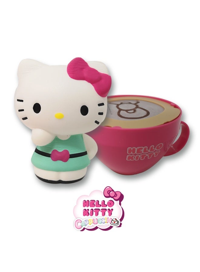 هالو كيتي لعبة هالو كيتي كابتشينو الإسفنجية، شخصية ناعمة بطيئة الارتفاع لتخفيف التوتر - Image 4