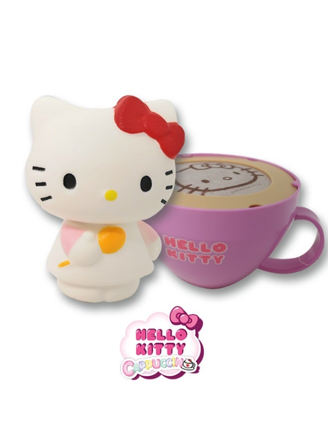 هالو كيتي لعبة هالو كيتي كابتشينو الإسفنجية، شخصية ناعمة بطيئة الارتفاع لتخفيف التوتر - Image 3