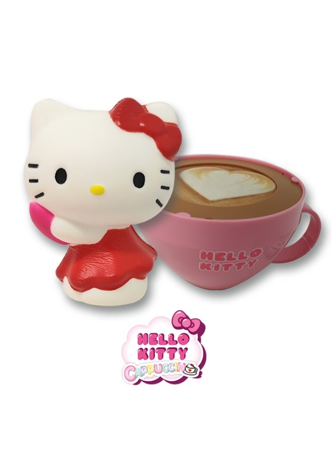 هالو كيتي لعبة هالو كيتي كابتشينو الإسفنجية، شخصية ناعمة بطيئة الارتفاع لتخفيف التوتر - Image 5