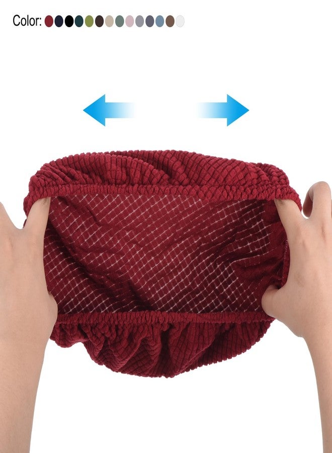 باتيكيل غطاء كرسي بار دائري من باتيكيل مقاس 11 بوصة، غطاء كرسي مطاطي قابل للغسل مناسب للكراسي بقطر 11-13 بوصة، لون وردي فاتح - Image 4