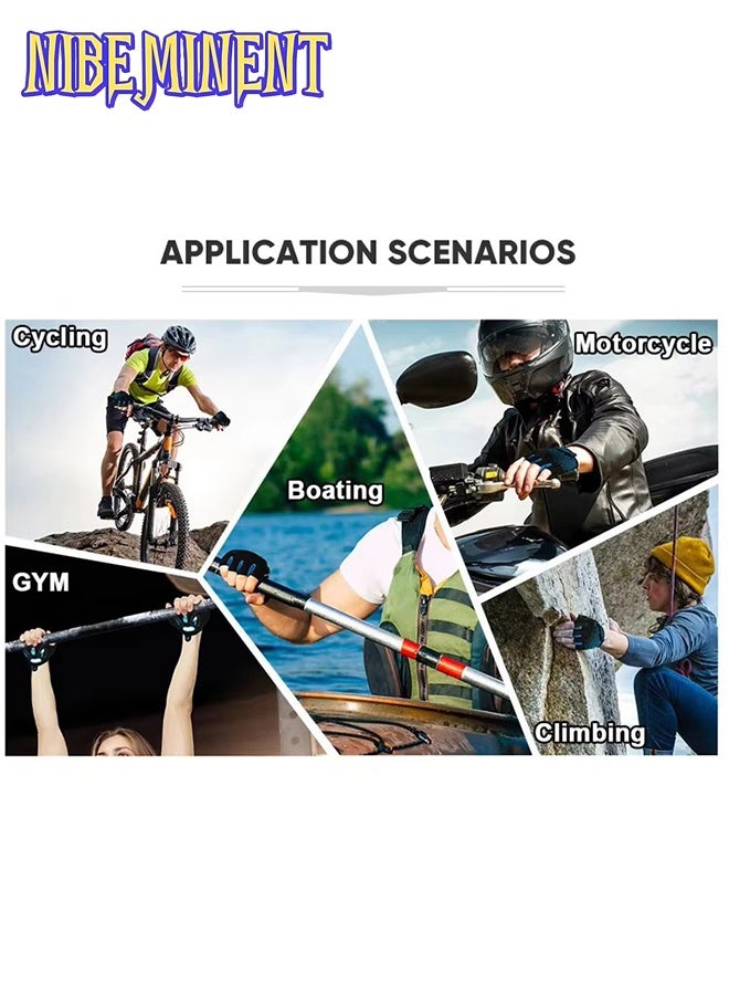 NIBEMINENT قفازات يد رياضية مع مقاومة للانزلاق ومقاومة للاهتراء، قفازات تمرين مريحة وقفازات رياضية قابلة للتنفس لقفازات رفع الأثقال - Image 2