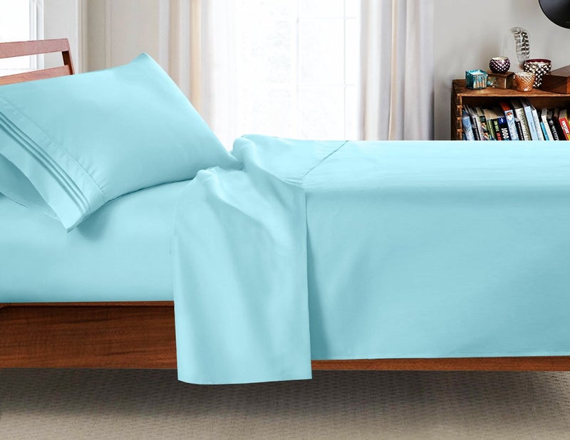 Clara Clark College Dorm Room 3Pc Bed Sheet Set, Twin-Extra Long Size 39"x 80" - Hypoallergenic Brushed Microfiber Sheets