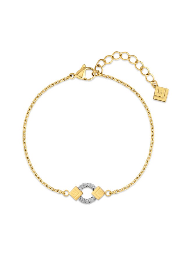 Guy Laroche Tina Silver and Gold Bracelet for Women - Image 2