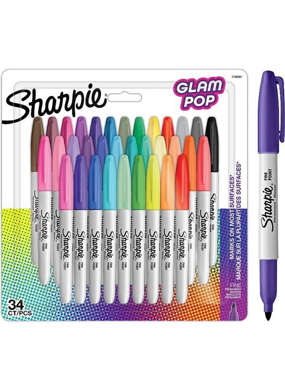 Glam Pop Fine Permanent Marker Set of 34 Pens - pzsku/ZDB1CC64C7A697D7E2CABZ/45/_/1725722787/cf6f73b9-d176-4fc9-9f0b-a3839fff1396