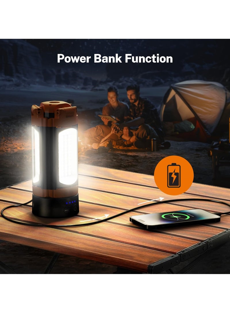 Rechargeable 10000mAh Camping Light with Stand 186cm Max Height, Cordless Work Light with 3 LED Lamp Heads, 2200 Lumens Camping Essentials Gear Emergency Flashlight with Detachable Tripod - Image 4