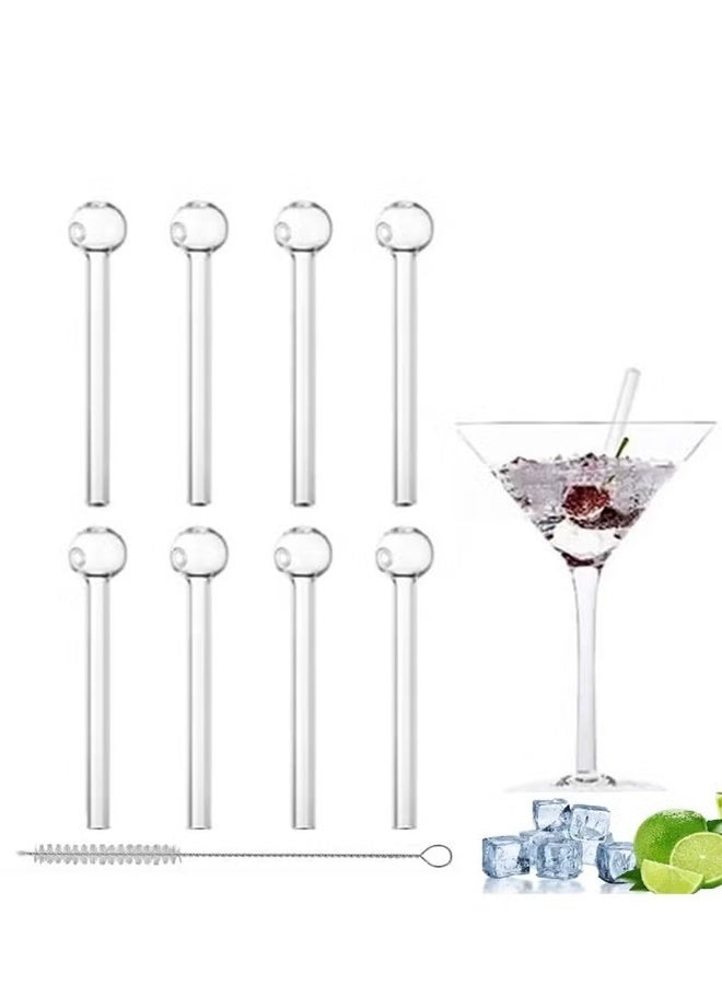 8 Pcs Shatter Resistant Straws and 1 Cleaning Brush Set - 4 Inch Short Reusable Drinking Straws with Cleaning Brush, Dishwasher Safe for Coffee, Smoothies & Juice - Image 2