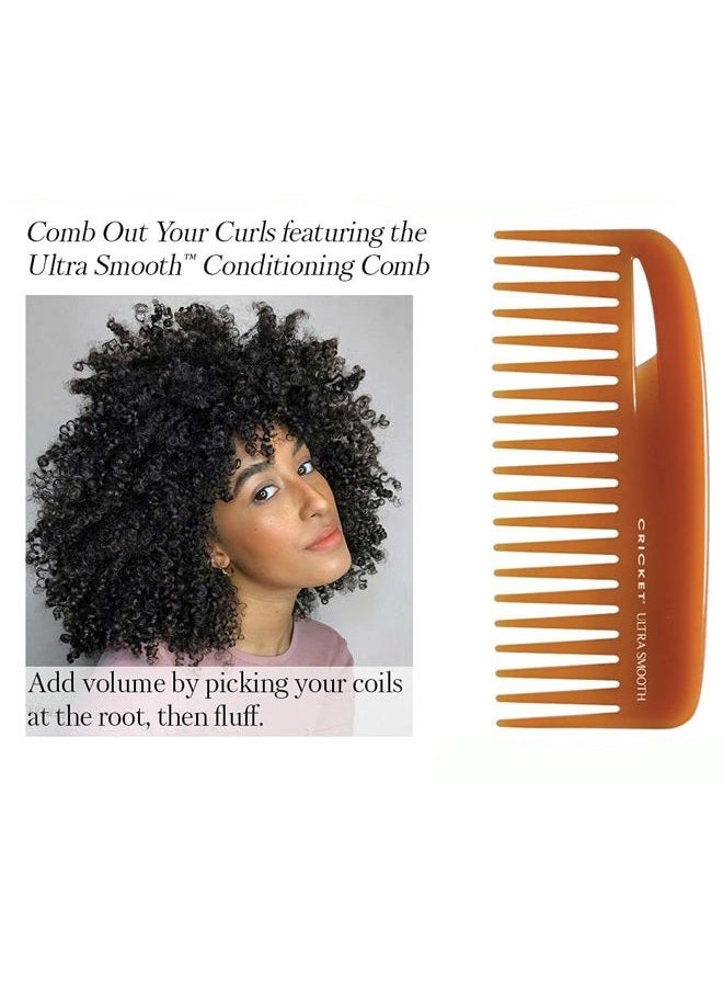 Cricket Ultra Smooth Hair Conditioning Rake Comb with Wide-Tooth Comb Design - Hair Comb Made with Argan Oil, Olive Oil, and Keratin - Ideal for Knot, Curly, Thick, and Frizzy Hair - Image 4