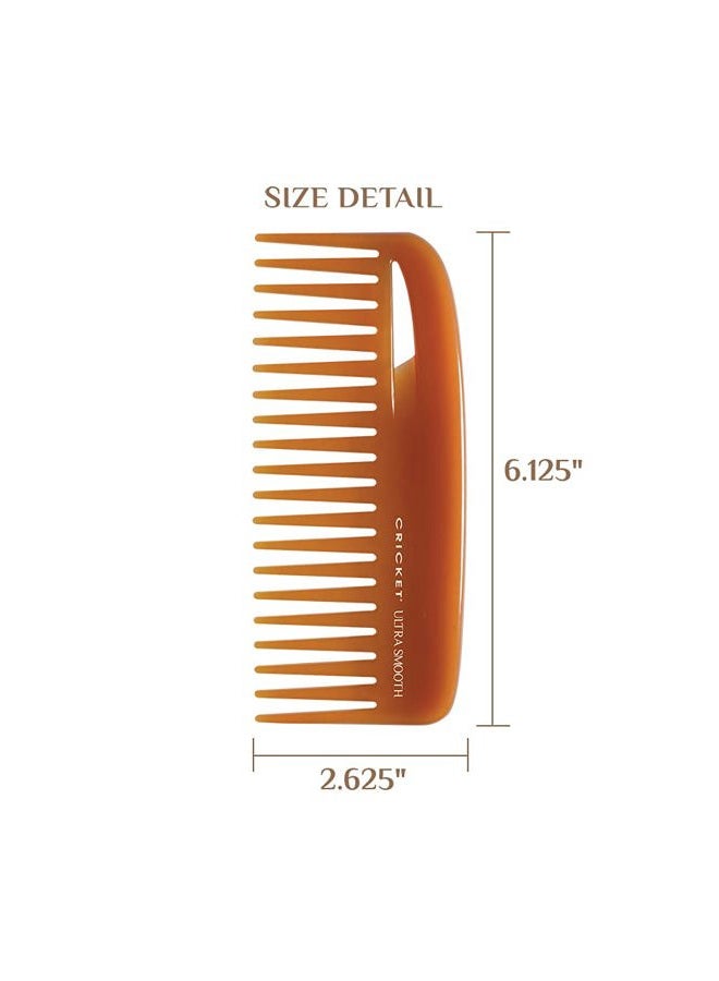 Cricket Ultra Smooth Hair Conditioning Rake Comb with Wide-Tooth Comb Design - Hair Comb Made with Argan Oil, Olive Oil, and Keratin - Ideal for Knot, Curly, Thick, and Frizzy Hair - Image 2