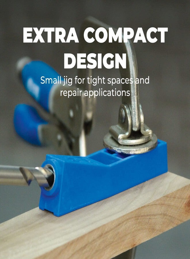 كريج مجموعة أدوات التثبيت الصغيرة Kreg MKJKIT - أداة تثبيت Kreg Pocket-Hole بسيطة ومدمجة - لإنشاء وصلات قوية بدون غراء - للمساحات الضيقة والمشاريع الصغيرة - سمك مادة غير محدود - Image 2