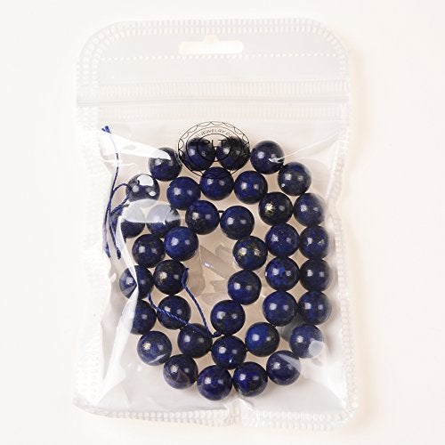 PLTbeads Gorgeous Natural Gemstone Loose Beads Smooth Round Approxi 15.5 inch DIY Bracelet Necklace for Jewelry Making (8mm, Lapis Lazuli) - Image 2