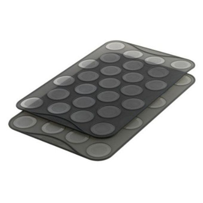 Mastrad Macaron Baking Sheet Set of 2 Silicone Cookie Sheet With 25 Small Ridges And Filling Marks Dishwasher Safer and High Heat Resistant - Image 5