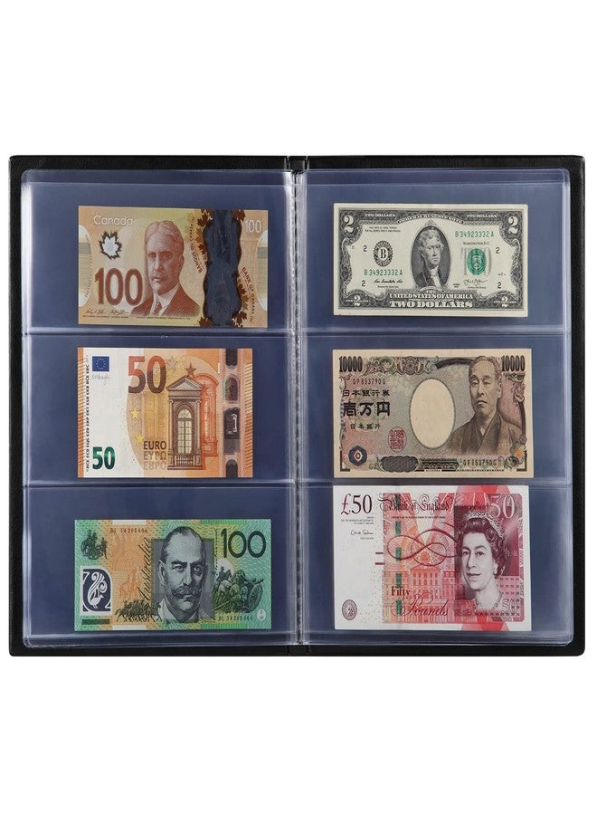MUDOR Dollar Bill Holders for Collectors, 20 Sheets Clear Dollar Bill Sleeves, 60 Pockets Currency Holder for Bills, Currency Album Fits Euro Currency And Currency Foreign (Transparent Page) - Image 3