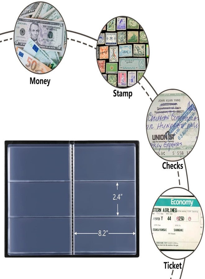 MUDOR Dollar Bill Holders for Collectors, 20 Sheets Clear Dollar Bill Sleeves, 60 Pockets Currency Holder for Bills, Currency Album Fits Euro Currency And Currency Foreign (Transparent Page) - Image 5