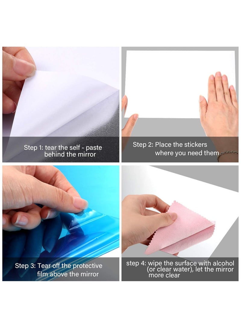 TPGP Flexible Mirror Sheets – Self-Adhesive, Non-Glass Mirror Tiles for Home Wall Décor (6 x 9 Inches)  - Image 3