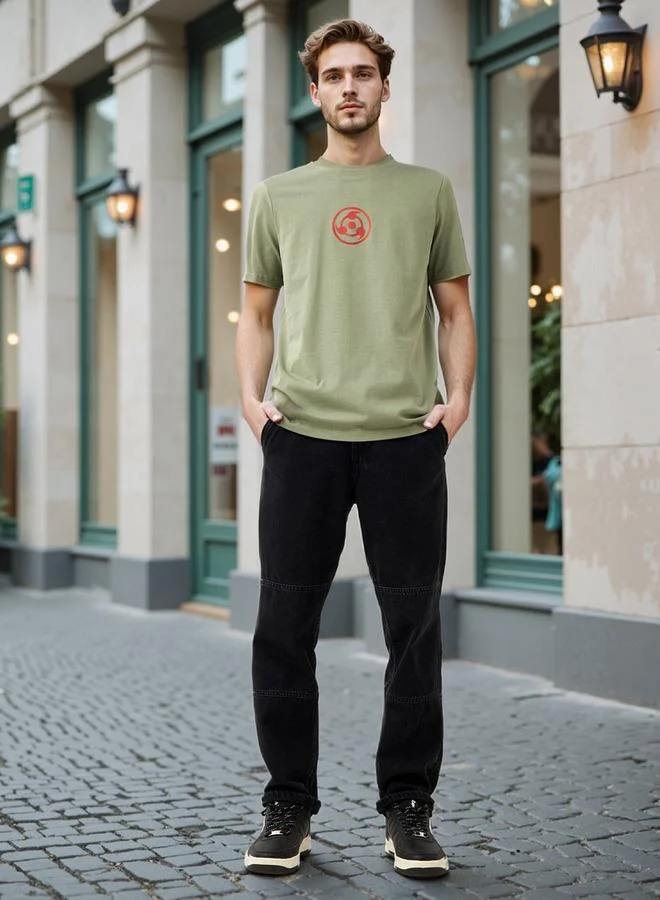 Splash FAV Kakashi Print Crew Neck T-shirt