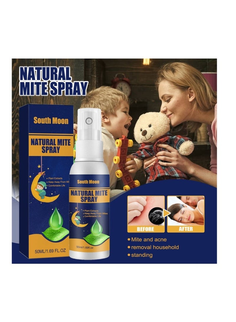 SOUTH MOON Mite Spray for home Mite Removal Indoor Environment Bed Linen and Clothing Mite Removal Spray (50ml 1Pcs) - Image 2