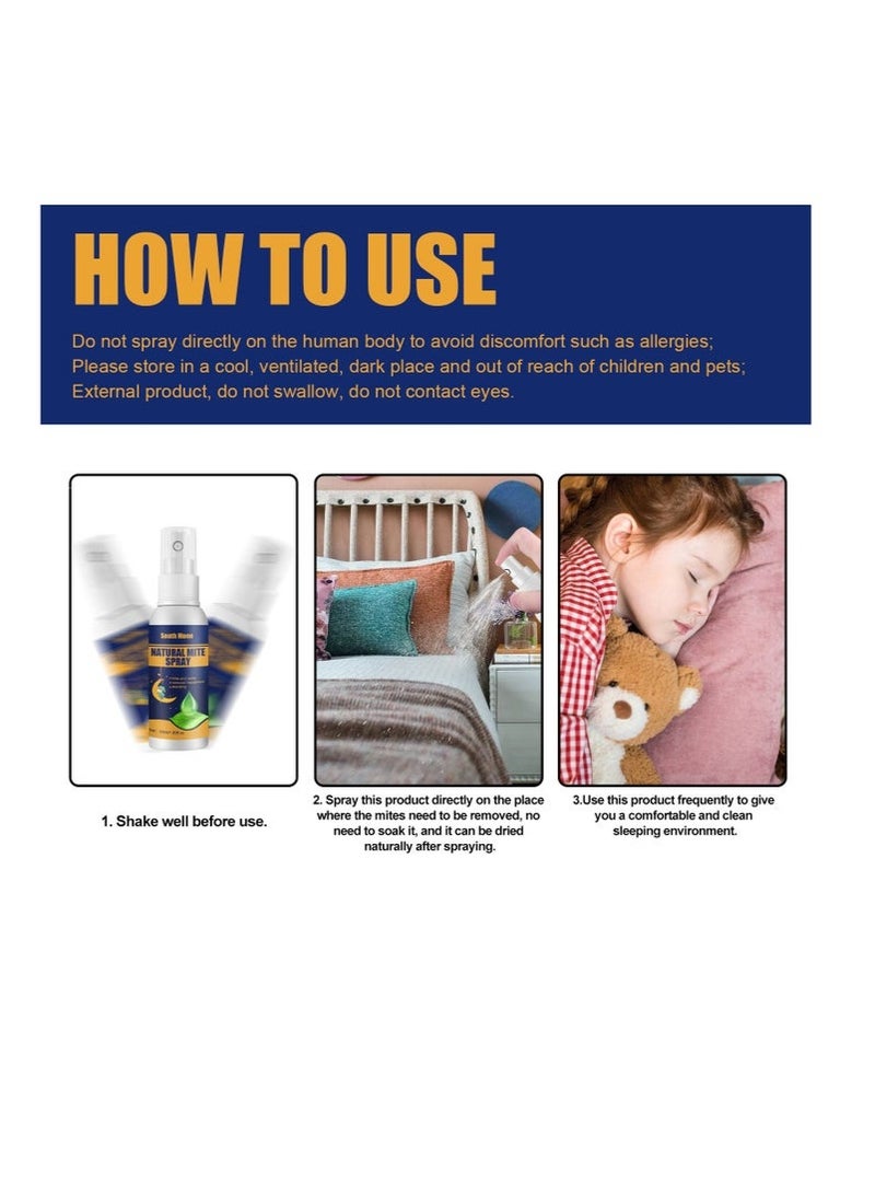 SOUTH MOON Mite Spray for home Mite Removal Indoor Environment Bed Linen and Clothing Mite Removal Spray (50ml 1Pcs) - Image 5