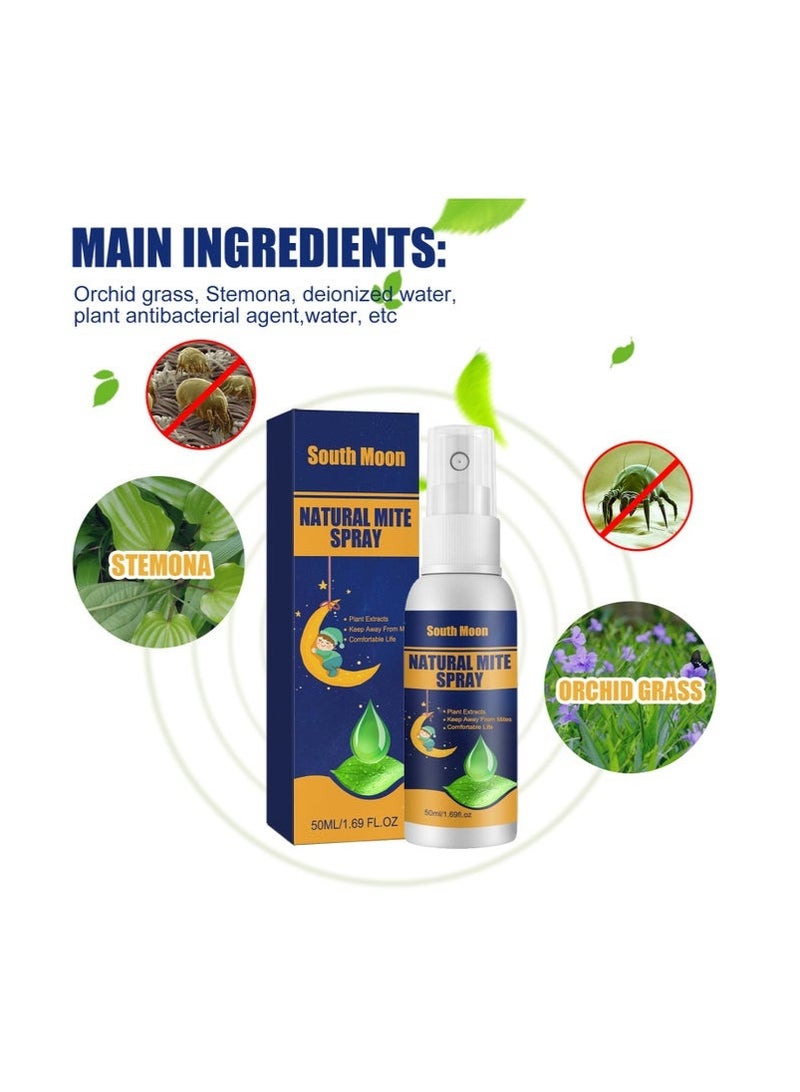 SOUTH MOON Mite Spray for home Mite Removal Indoor Environment Bed Linen and Clothing Mite Removal Spray (50ml 1Pcs) - Image 3