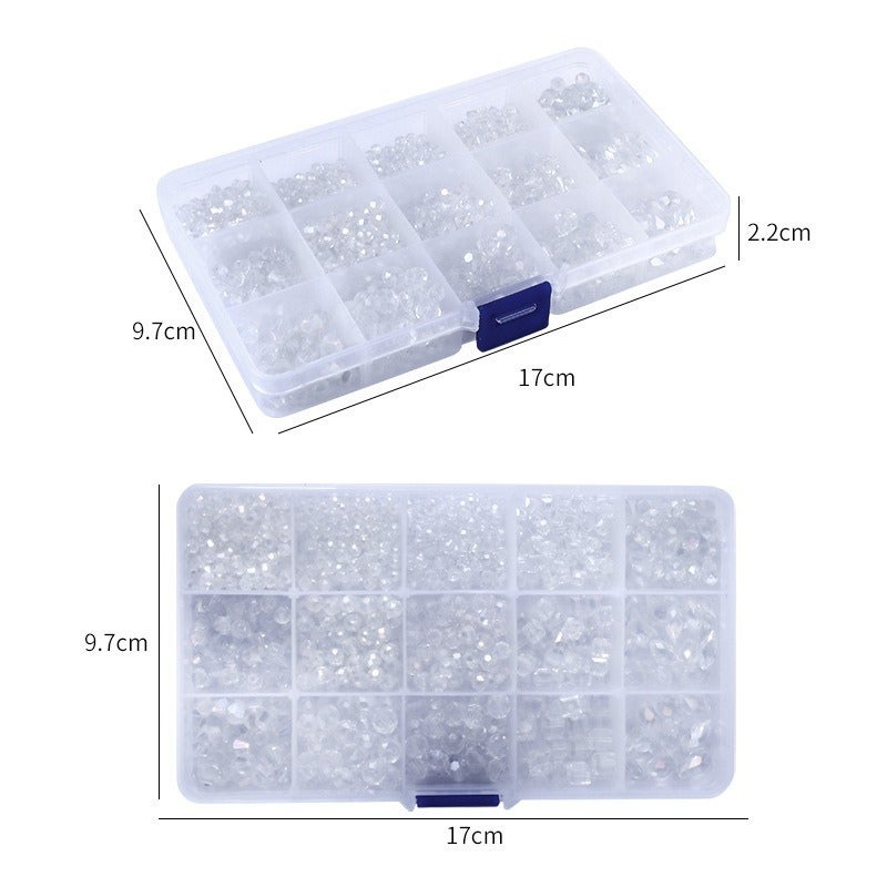 15 Grid Electroplated AB Crystal Glass Beads Set for DIY Bracelet Making - Image 5